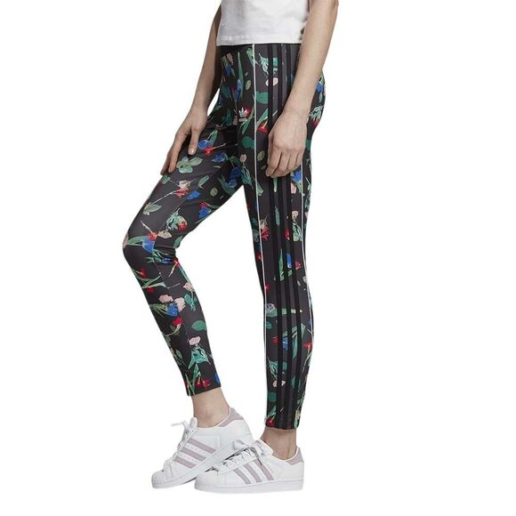 Adidas Pants - Women’s Adidas Triple Stripe Floral Leggings Size Large